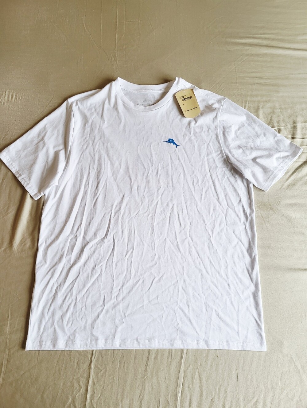 NWT Tommy Bahama Shirt XL White Live The Island Life Beach Chair Graphic T-Shirt - Picture 2 of 8